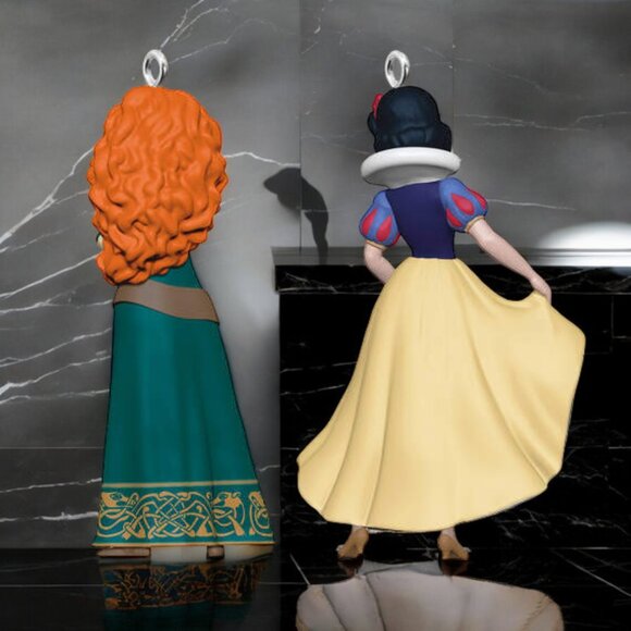 2024 Hallmark Ornament Mini Disney Princess Merida and Snow White Ornaments NIB - Picture 9 of 11